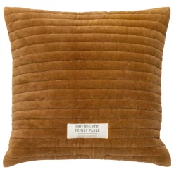 atmosphera Cojines Y Fundas Decorativas>Cojín Ocre Con Patch 45x45cm