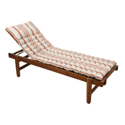 Complementos>Cojín Para Tumbona Soleil Rayas Naranjas Y Crudo