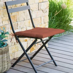 hespéride Textil De Jardín>Cojín p/silla exterior KORAI 4 puntos terracota