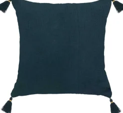 atmosphera Cojines Y Fundas Decorativas>Cojín Winter Light Gaze Azul Con Cruces