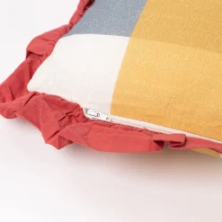 Cojines Y Fundas Decorativas>Cojín Yucatán Vichy Con Volados Rosa