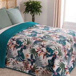 atmosphera Edredones Y Colchas>Colcha Jungle Reversible Azul 220x240Cm