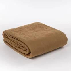 Edredones Y Colchas>Colcha ocre FLOWER 220x240cm