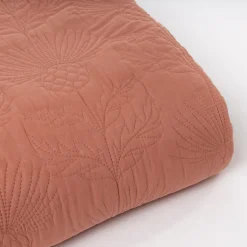 Edredones Y Colchas>Colcha salmón FLOWER 220x240cm