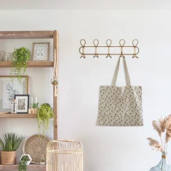 atmosphera Perchas Y Travesaños|Estilo Étnico>Colgador De Pared De Metal 76x7.5x22.5Cm