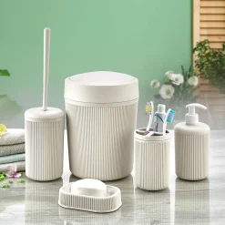 Accesorios De Lavabo>Conjunto de 5 piezas wc ALESTA crema