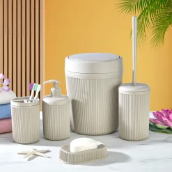 Accesorios De Lavabo>Conjunto de 5 piezas wc ALESTA beige