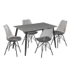 Mesas Para Comer>Conjunto De Mesa Y 4 Sillas Gris Sky