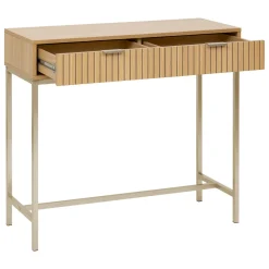 5five Aparadores Y Consolas|Estilo Contemporaneo>Consola con 2 cajones en mdf y metal TASSO beige