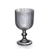 Copas>Copa De Agua Rayas Gris De Vidrio 37cl