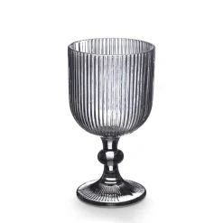 Copas>Copa De Agua Rayas Gris De Vidrio 37cl