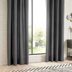 atmosphera Cortinas>Cortina ANJALI gris oscuro 135x240cm