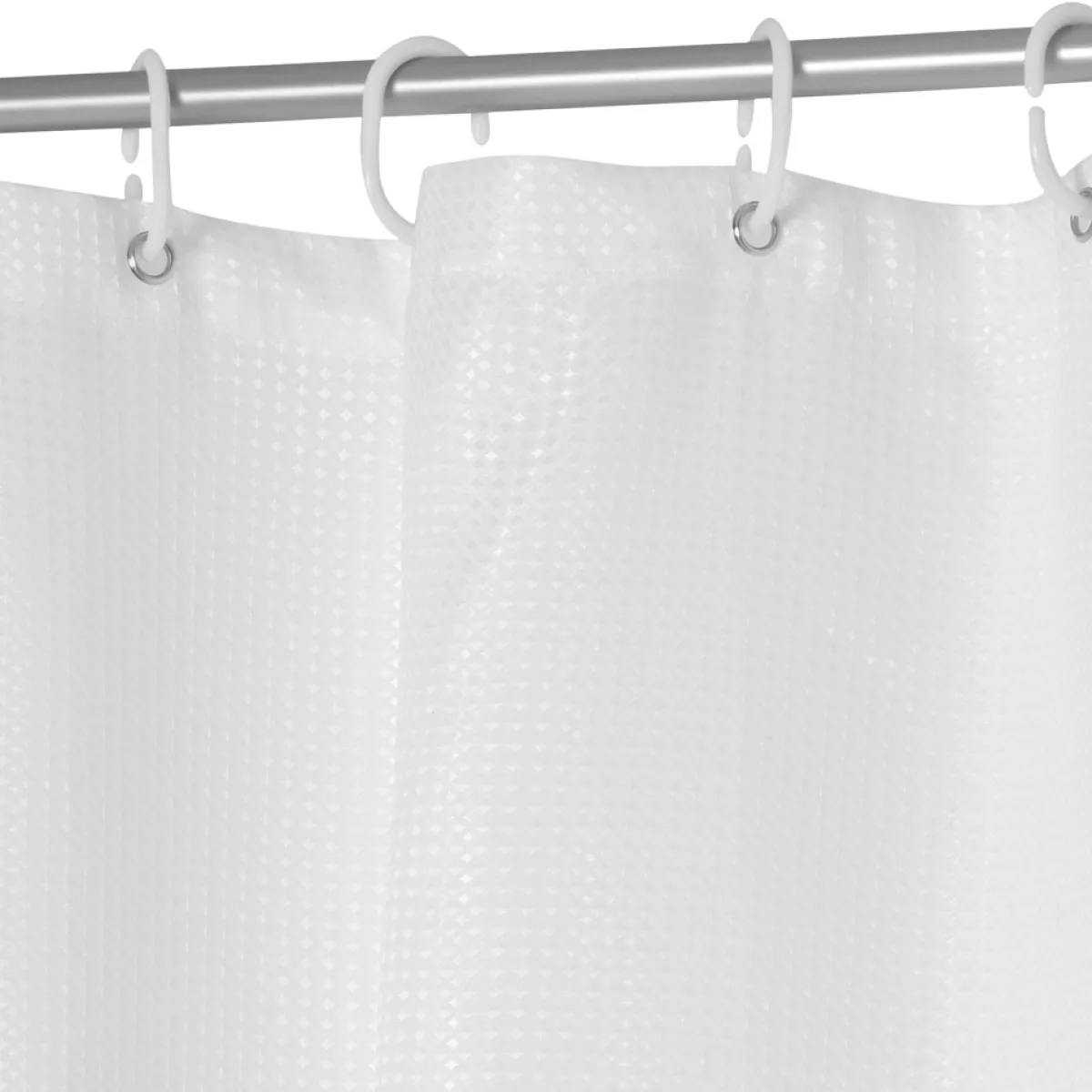 5five Cortinas Y Alfombras Antideslizantes>Cortina De Ducha Blanca De Poliéster