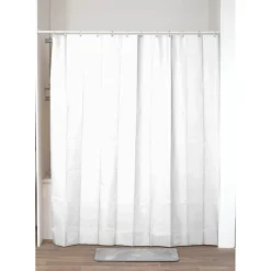 Cortinas Y Alfombras Antideslizantes>Cortina De Ducha Peva Blanca 180x200Cm