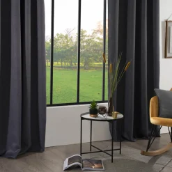 atmosphera Cortinas>Cortina Feuil Opaca Gris Oscuro 140x260