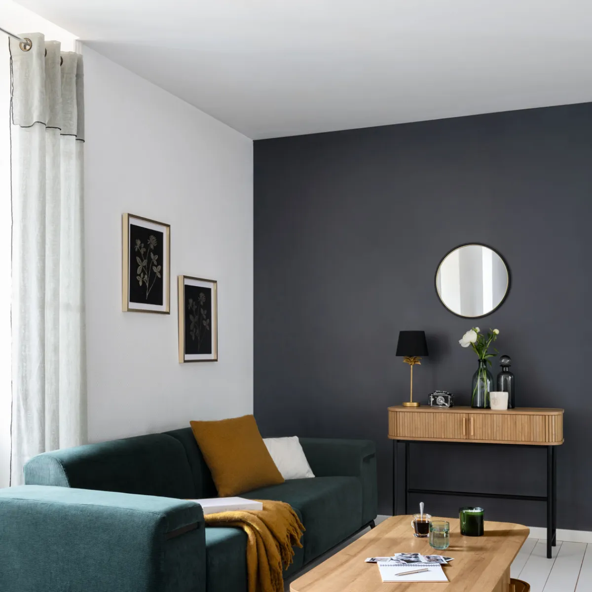 atmosphera Cortinas>Cortina Fred Blanco Y Rayas Negro 140x240cm