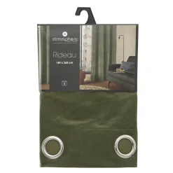 atmosphera Cortinas>Cortina LILOU verde caqui 140x260cm