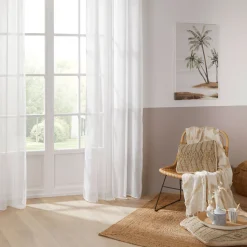 atmosphera Cortinas>Cortina Nata Blanca A Rayas 140x240Cm