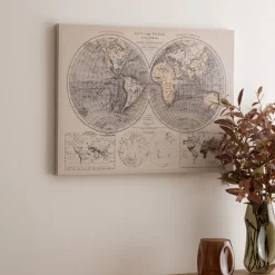 atmosphera Lienzos Y Cuadros Decorativos>Cuadro Deco Mapamundi 58x78Cm