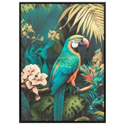 atmosphera Lienzos Y Cuadros Decorativos>Cuadro decorativo con papagayo CHARLENE 70x50cm