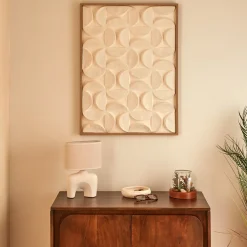 atmosphera Lienzos Y Cuadros Decorativos>Cuadro decorativo 3D KAILANI blanco 80x60cm