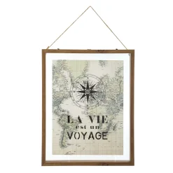 atmosphera Lienzos Y Cuadros Decorativos|Estilo Industrial>Cuadro Decorativo De MDF Con Mapamundi