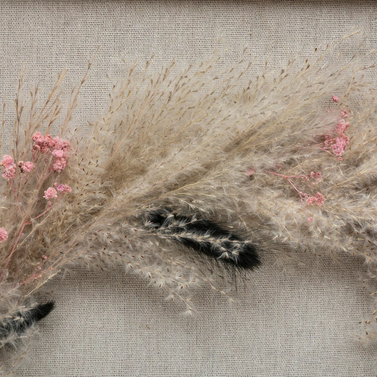 atmosphera Marcos Y Fotos|Estilo Rústico>Cuadro decorativo NIA com flores secas 55x55cm