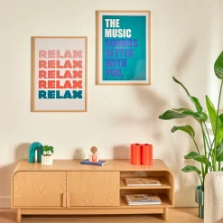 atmosphera Lienzos Y Cuadros Decorativos>Cuadro decorativo relax DARIUS coral 50x70cm