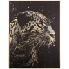 atmosphera Lienzos Y Cuadros Decorativos>Cuadro leopardo decorativo LUPITA negro 78x58cm