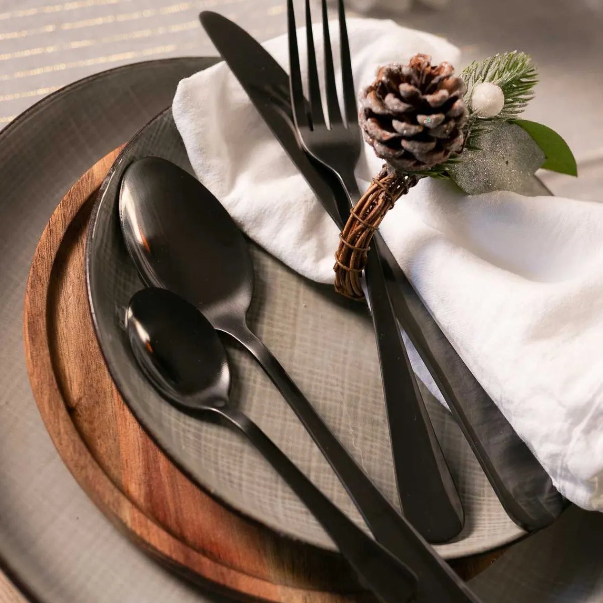 secret d'gourmet Cuchillería>Cubertería 16 Piezas Shadow Inoxidable