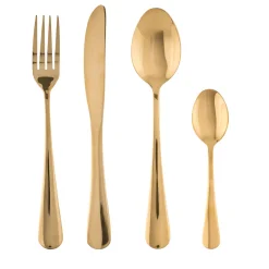 secret d'gourmet Cuchillería>Cubertería 16 Pzas Doradas