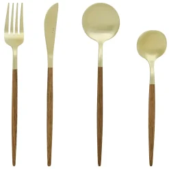 5five Cuchillería>Cubertería de 24 piezas marrón