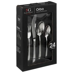 secret d'gourmet Cuchillería>Cubertería ORBA con 24 pzas de acero inoxidable