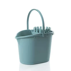 Auxiliares De Limpieza>Cubo con escurridor azul 16l