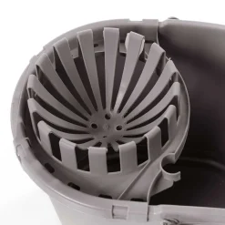 Auxiliares De Limpieza>Cubo con escurridor gris pardo 16l