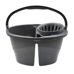 Auxiliares De Limpieza>Cubo Con Escurridor Y División Gris 16L