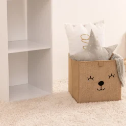 Niños atmosphera4kids Almacenamiento>Cubo De Almacenaje Oso Marrón 29x29Cm