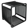 Muebles Con Lavabo Y Auxiliares>Cubo de bambú negro 33x33cm