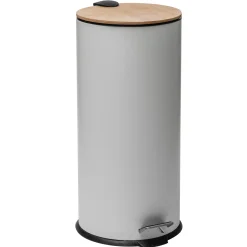 5five Botes De Basura Y Contenedores De Reciclaje>Cubo De basura Con Tapa De Bambú 30L