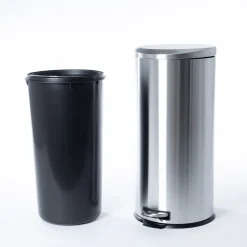 Botes De Basura Y Contenedores De Reciclaje>Cubo De Basura Plateado Soft Close 30L