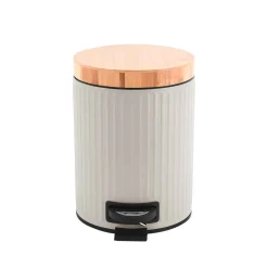 Cubos>Cubo wc beige de metal 5L