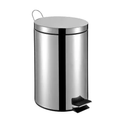 Cubos>Cubo wc pedal plateado 3L