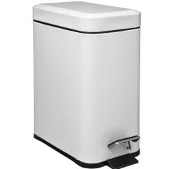 5five Cubos>Cubo wc rectangular blanco 5L