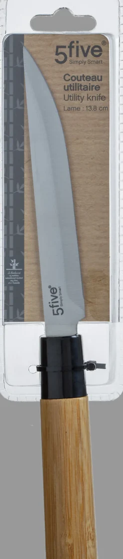 5five Placas Calefactoras Y Tablas De Cortar>Cuchillo De Chef Con Mango De Bambú