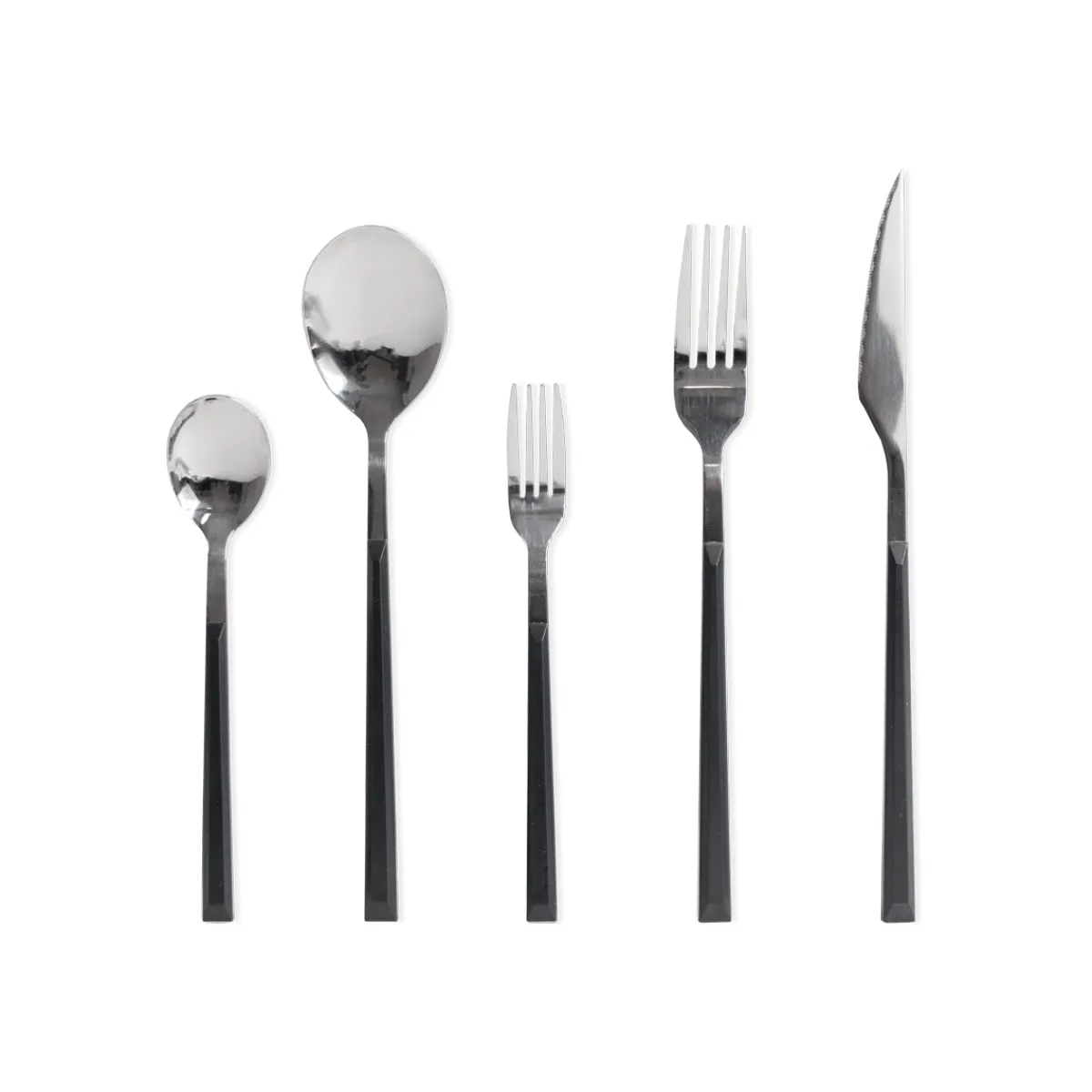 Cuchillería>Cuchillo de mesa LUNE inox con mango negro