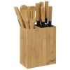 5five Placas Calefactoras Y Tablas De Cortar>Cuchillos+Utensilios C/Soporte De Bambú
