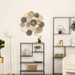 atmosphera Lienzos Y Cuadros Decorativos|Estilo Contemporaneo>Decoración De Pared Leana Metal 80x80Cm