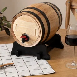 secret d'gourmet Accesorios De Bar>Dispensador barril de vino de madera 5.5l