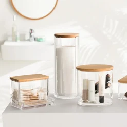 5five Cestas De Almacenamiento>Dispensador De Algodones Acrílico C/Tapa