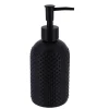 Accesorios De Lavabo>Dispensador de jabón líquido de vidrio negro 410ml